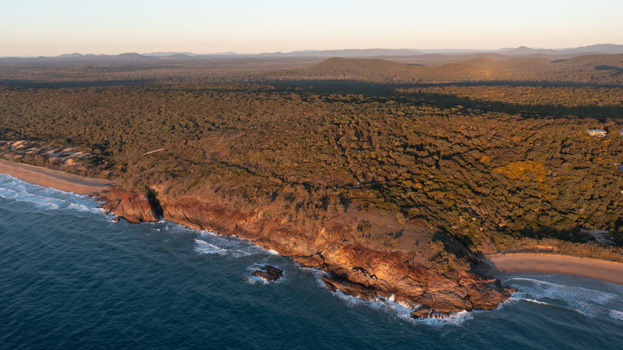The Red Rock headland at last light