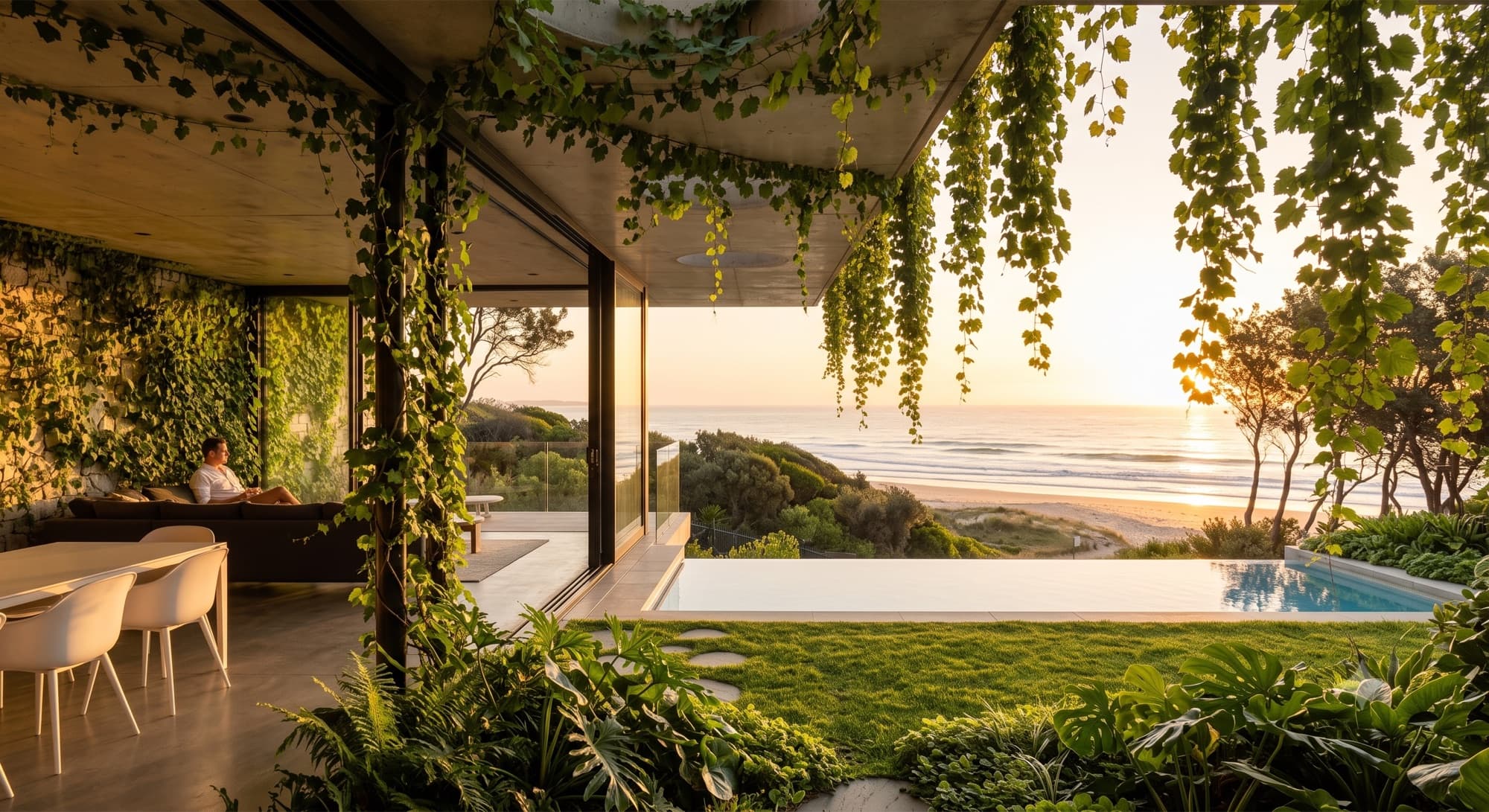 The Compound: one great house above the beach, concept